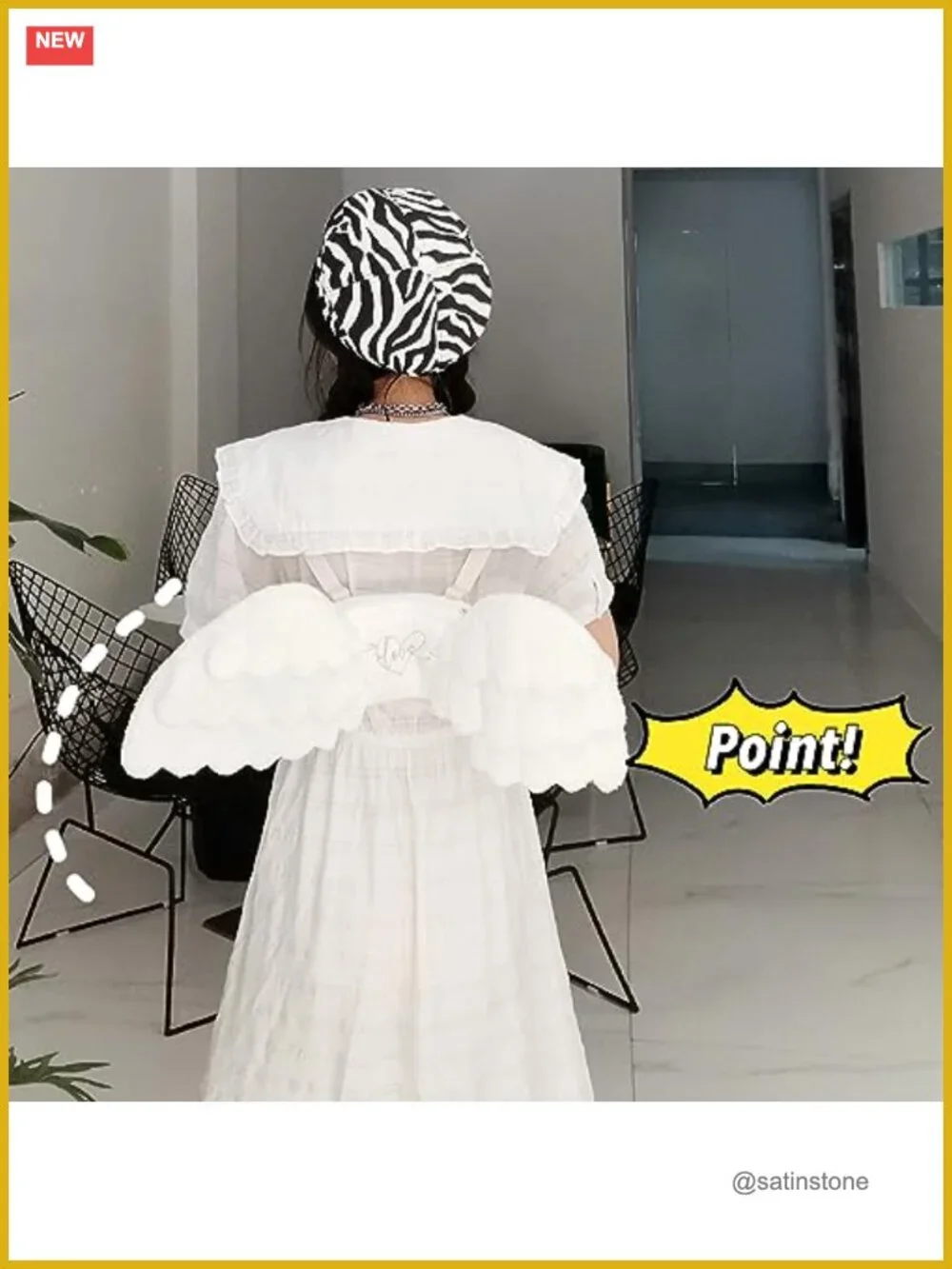 Lolita Angel Wings Backpack Costume Bag Mini Cosplay Plush